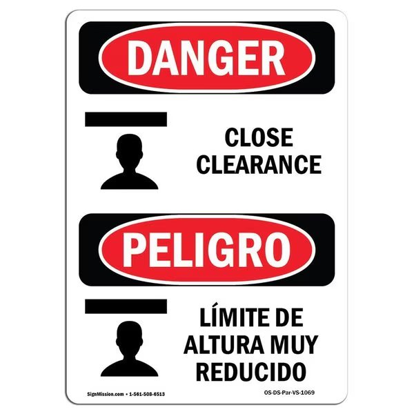 Safety Sign, OSHA Danger, 10